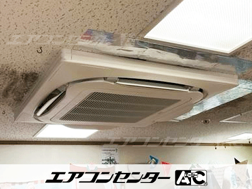 天井カセット形4方向吹出 業務用エアコン 4馬力シングル 1式