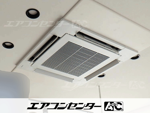 天井カセット形4方向吹出 業務用エアコン 4馬力シングル 1式