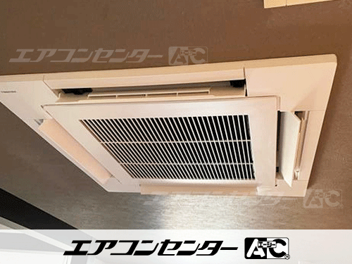 天井カセット形4方向吹出 業務用エアコン 3馬力シングル 1式