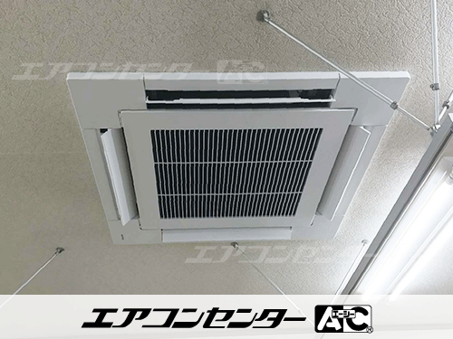 天井カセット形4方向吹出 業務用エアコン 2.5馬力シングル 1式