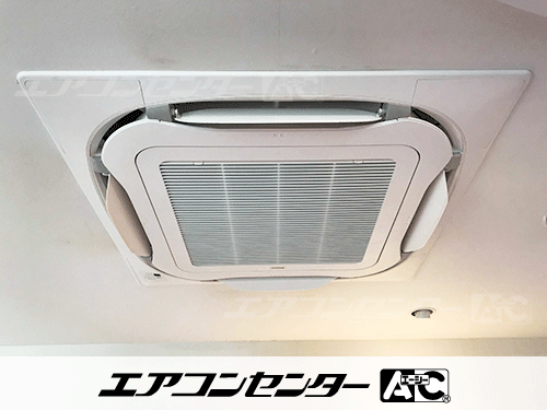 天井カセット形4方向吹出 業務用エアコン 3馬力シングル 1式