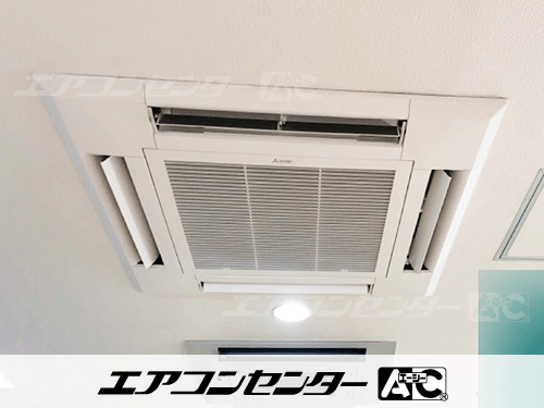 天井カセット形4方向吹出 業務用エアコン 3馬力シングル 1式