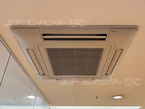 天井カセット形4方向吹出 業務用エアコン 3馬力シングル 1式