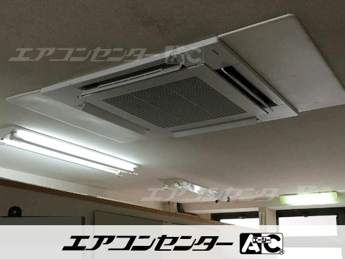 天井カセット形4方向吹出 業務用エアコン 4馬力シングル 1式