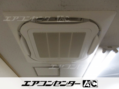 天井カセット形4方向吹出 業務用エアコン 3馬力シングル 1式