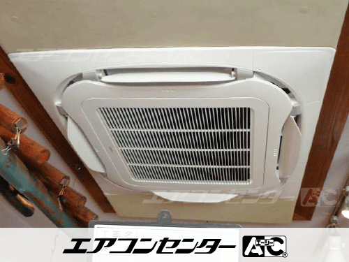 天井カセット形4方向吹出 業務用エアコン 4馬力シングル 1式