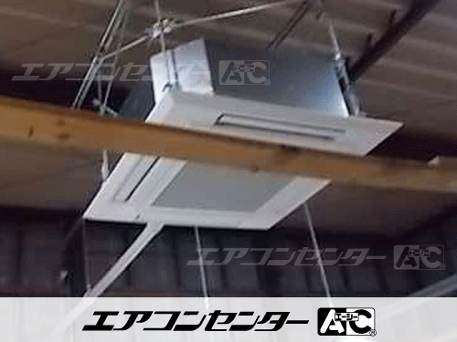 天井カセット形4方向吹出 業務用エアコン 4馬力シングル 1式