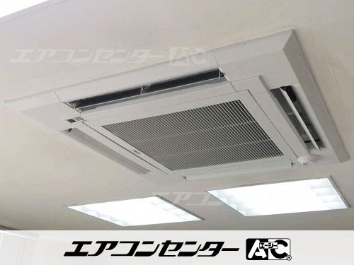 天井カセット形4方向吹出 業務用エアコン 1.8馬力シングル 1式