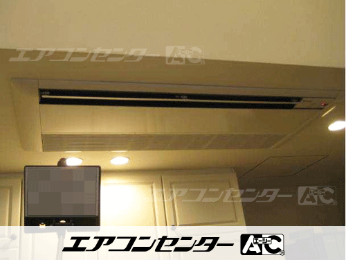 天井カセット形1方向吹出 業務用エアコン 3馬力シングル 1式