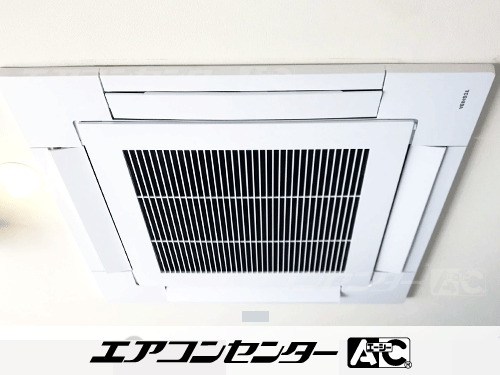 天井カセット形4方向吹出 業務用エアコン 4馬力シングル 1式