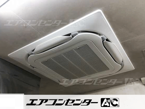 天井カセット形4方向吹出 業務用エアコン 3馬力シングル 1式
