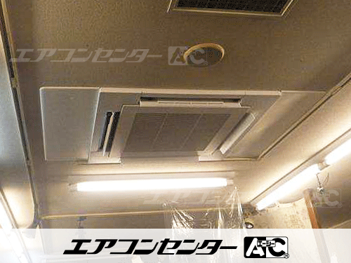 天井カセット形4方向吹出 業務用エアコン 4馬力シングル 1式