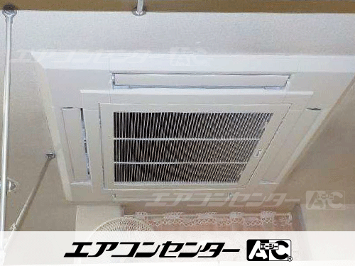 天井カセット形4方向吹出 業務用エアコン 3馬力シングル 1式