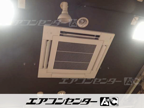 天井カセット形4方向吹出 業務用エアコン 2.5馬力シングル 1式