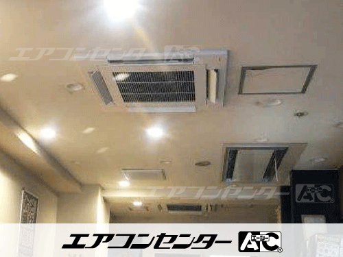 天井カセット形4方向吹出 業務用エアコン 8馬力トリプル 1式
