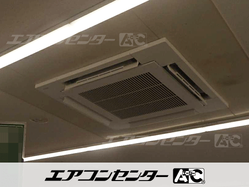 天井カセット形4方向吹出 業務用エアコン 4馬力シングル 1式