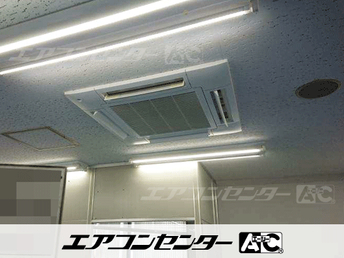 天井カセット形4方向吹出 業務用エアコン 2.5馬力シングル 1式