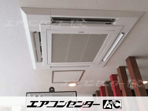 天井カセット形4方向吹出 業務用エアコン 4馬力シングル 1式
