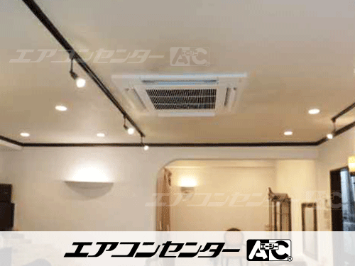 天井カセット形4方向吹出 業務用エアコン 6馬力シングル 1式