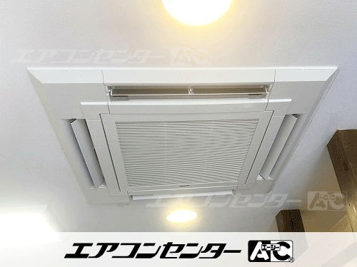 天井カセット形4方向吹出 業務用エアコン 4馬力シングル 1式