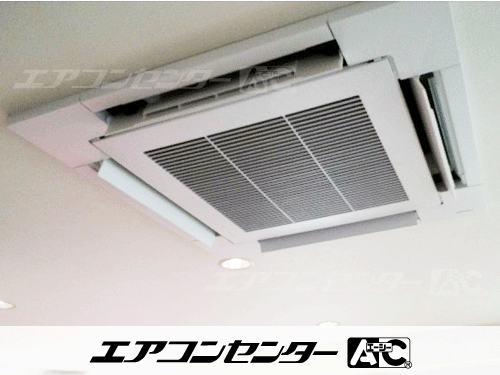 天井カセット形4方向吹出 業務用エアコン 4馬力シングル 1式