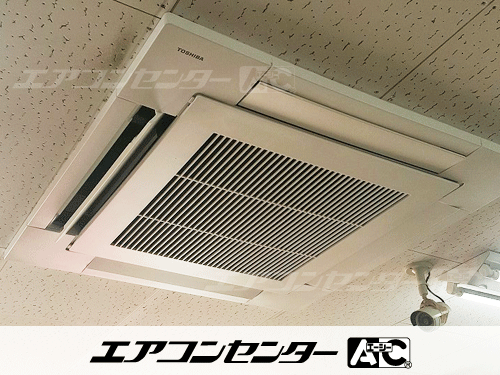 天井カセット形4方向吹出 業務用エアコン 3馬力シングル 1式
