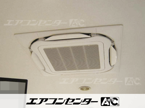 天井カセット形4方向吹出 業務用エアコン 4馬力シングル 1式