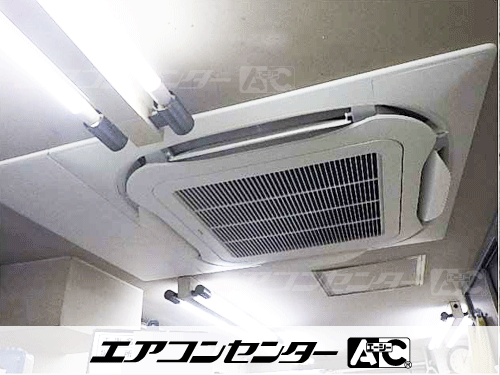 天井カセット形4方向吹出 業務用エアコン 4馬力シングル 1式