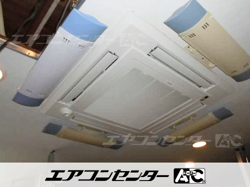 天井カセット形4方向吹出 業務用エアコン 4馬力シングル 1式