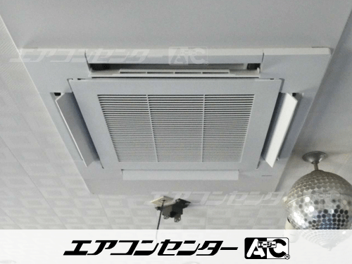 天井カセット形4方向吹出 業務用エアコン 4馬力シングル 1式