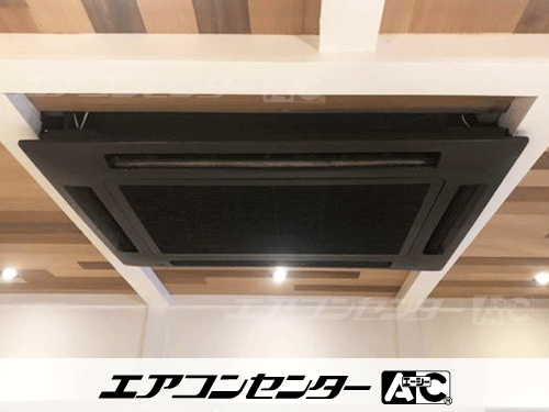 天井カセット形4方向吹出 業務用エアコン 4馬力シングル 1式