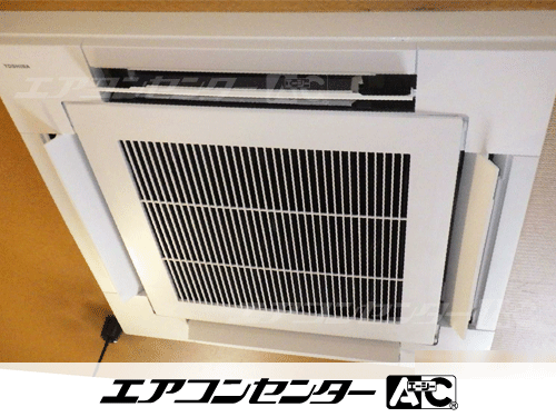 天井カセット形4方向吹出 業務用エアコン 4馬力シングル 1式