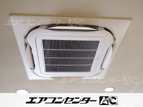 天井カセット形4方向吹出 業務用エアコン 4馬力シングル 1式