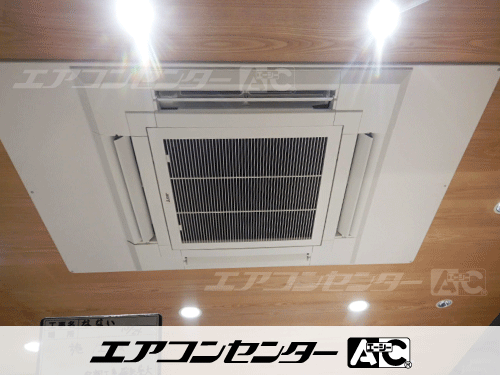 天井カセット形4方向吹出 業務用エアコン 4馬力シングル 1式