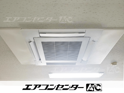 天井カセット形4方向吹出 業務用エアコン 3馬力シングル 1式