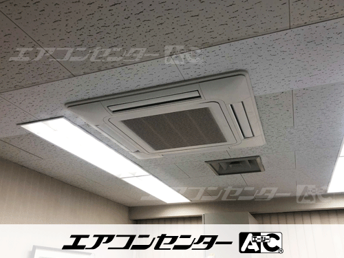 天井カセット形4方向吹出 業務用エアコン 4馬力シングル 1式