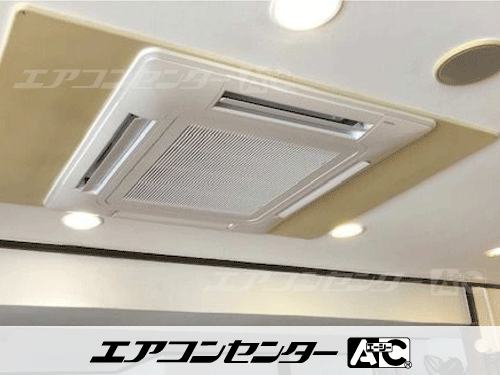 天井カセット形4方向吹出 業務用エアコン 4馬力シングル 1式