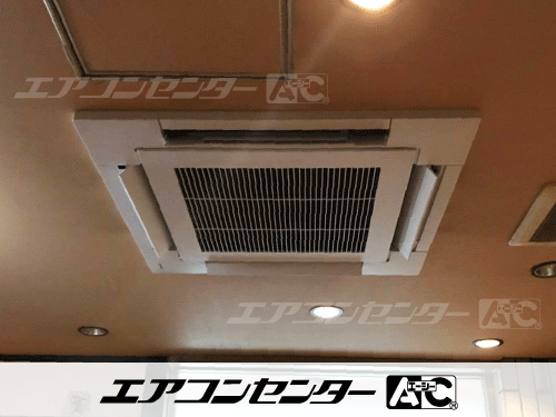 天井カセット形4方向吹出 業務用エアコン 3馬力シングル 1式
