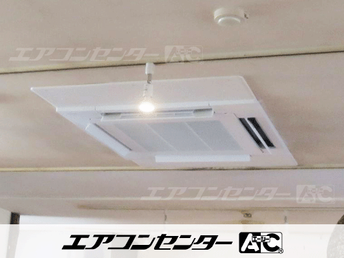 天井カセット形4方向吹出 業務用エアコン 3馬力シングル 1式