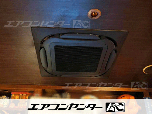 天井カセット形4方向吹出 業務用エアコン 4馬力シングル 1式