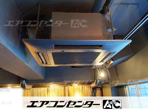 天井カセット形4方向吹出 業務用エアコン 2.5馬力シングル 1式