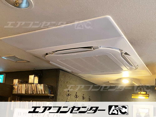 天井カセット形4方向吹出 業務用エアコン 4馬力シングル 1式