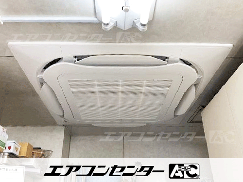 天井カセット形4方向吹出 業務用エアコン 3馬力シングル 1式