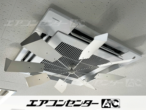 天井カセット形4方向吹出 業務用エアコン 4馬力シングル 1式