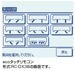 左右風向調整が8種類