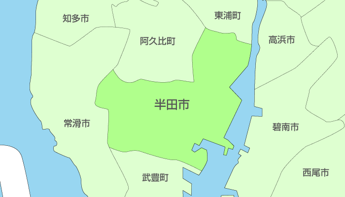 半田市及び周辺地域も対応いたします。
