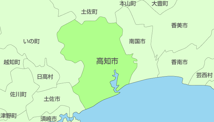 高知市及び周辺地域も対応いたします。