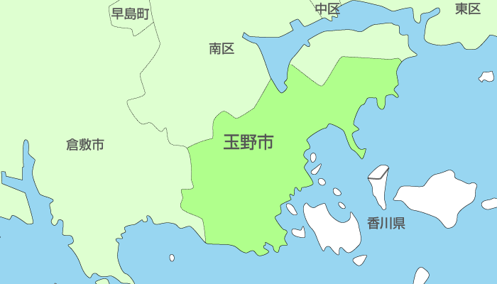玉野市及び周辺地域も対応いたします。