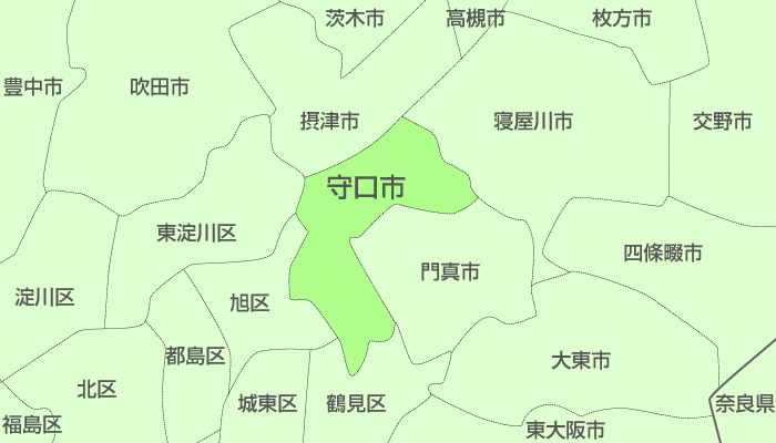 守口市及び周辺地域も対応いたします。