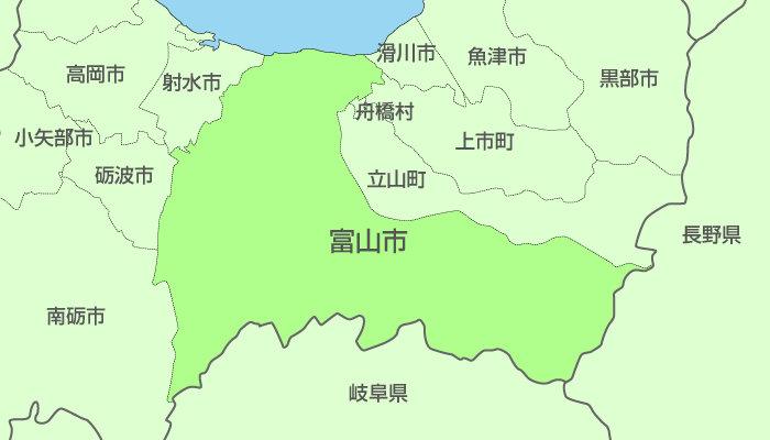 富山市及び周辺地域も対応いたします。
